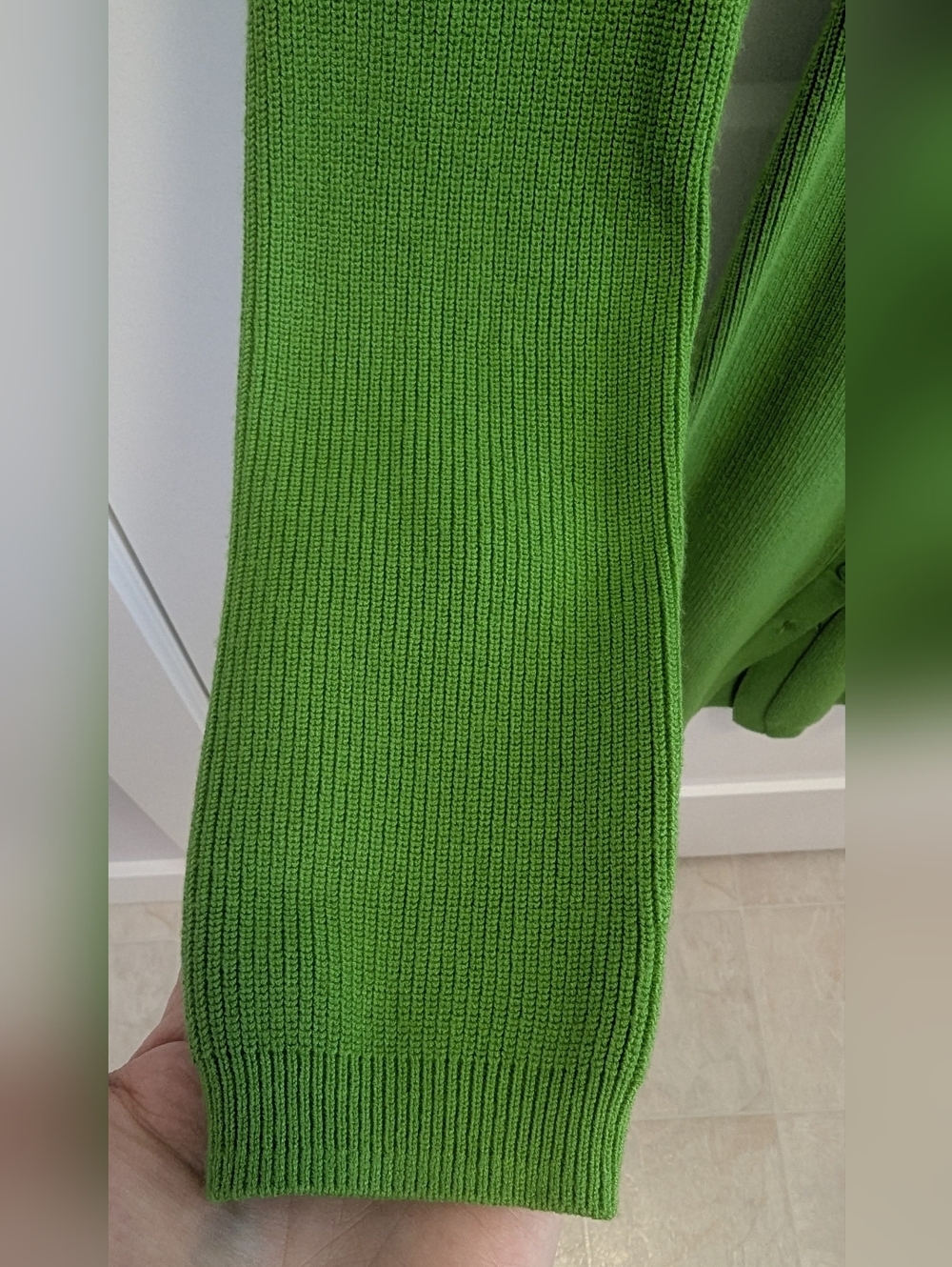 Wilfred Cove Dress Ribbed Button Front Knit Green Aritzia Bodycon - Picture 7 of 8